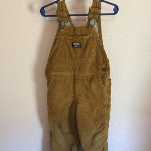 Khaki Cord Overalls - Boys 3T